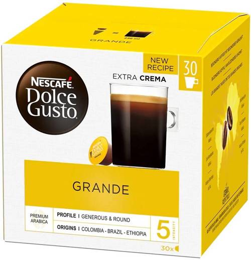 Nescafe Dolce Gusto Grande 30 kapsułek - kawa w kapsułkach 