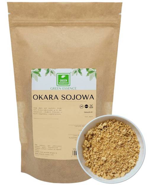 Okara sojowa 500 g - wytłoczyny sojowe białko roślinne dla wegan