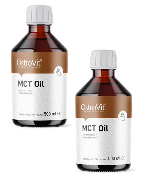 Olej MCT Oil - Suplement diety KETO Dieta 2x 500 ml - Ostrovit - ZESTAW