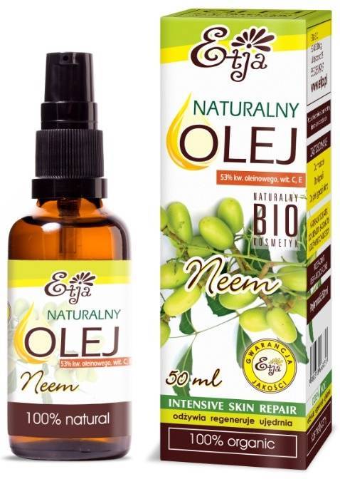 Olej Neem - Miodla Indyjska naturalny olejek Ekologiczny BIO 50 ml - Etja