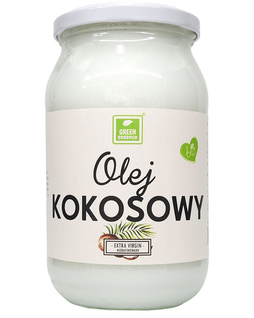 Olej kokosowy Extra Virgin BIO 900 ml - Ekologiczny nierafinowany tłoczony na zimno