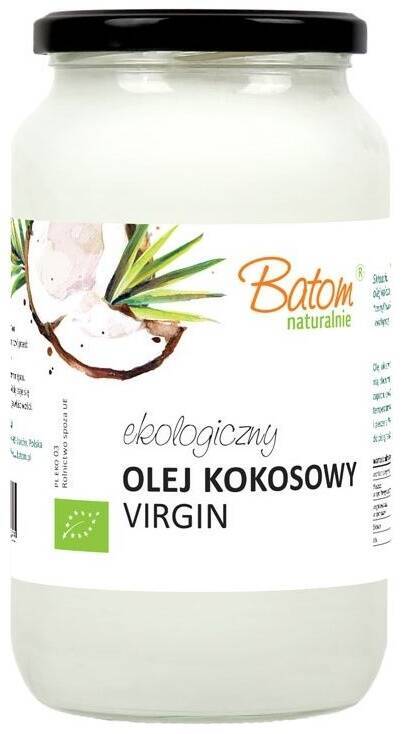 Olej kokosowy Virgin zimnotłoczony nierafinowany 900 ml - Batom