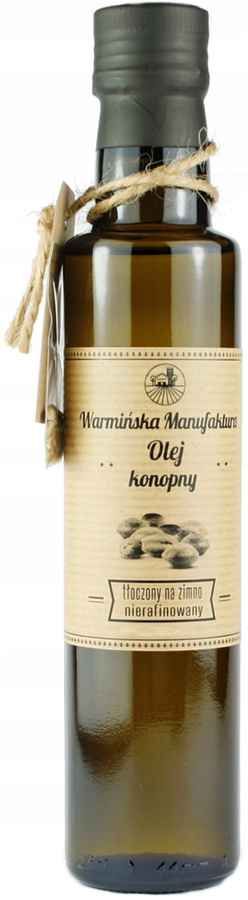 Olej konopny tłoczony na zimno 500 ml Warmińska Manufaktura