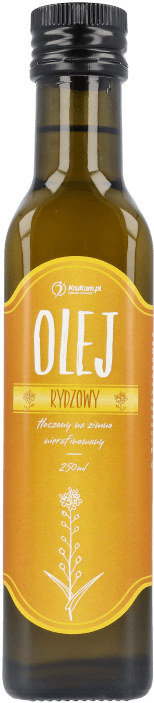 Olej rydzowy tłoczony na zimno nierafinowany z lnianki 250 ml - Krukam