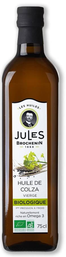 Olej rzepakowy tłoczony na zimno Virgin Ekologiczny 750 ml - Jules Brochenin