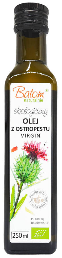 Olej z ostropestu plamistego Virgin BIO Ekologiczny 250 ml Batom - suplement diety