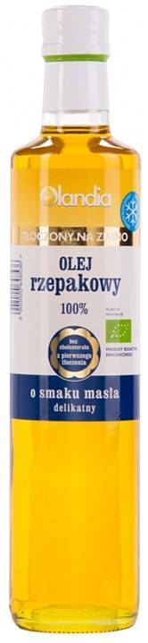 Olej z zarodków rzepaku o smaku masła EKO - tłoczony na zimno 500 ml - Olandia - Olej Rzepakowy