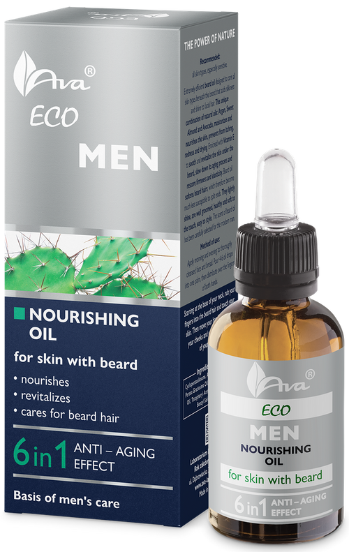 Olejek do skóry z zarostem Odżywczy dla mężczyzn 30ml - Ava Eco Men