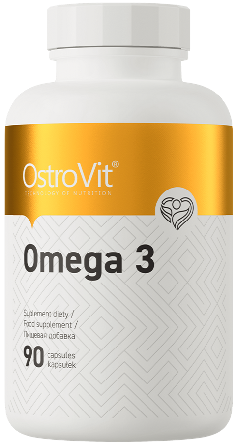 Omega 3 1000 mg Kwasy Tłuszczowe DHA EPA 90 kapsułki OstroVit - suplement diety