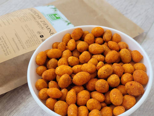 Orzeszki ziemne w panierce Paprykowe 1 kg orzechy w cieście Przekąska Crispy Nuts