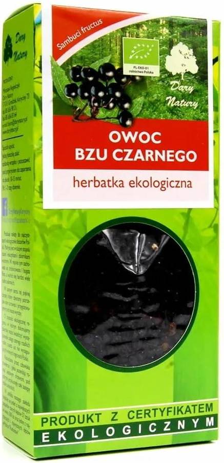 Owoc bzu czarnego herbatka ekologiczna Bez Czarny 100 g - Dary Natury