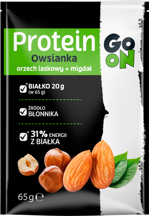 Owsianka Proteinowa z orzechami laskowymi i migdałami 65 g Sante Go On 