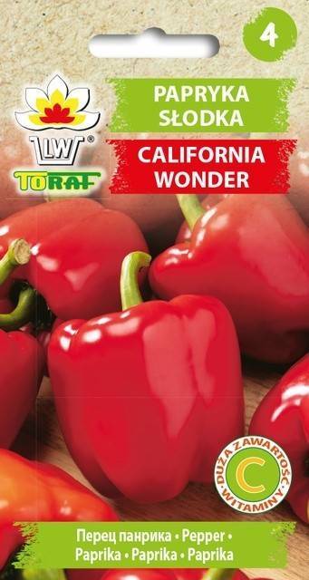 Papryka słodka California Wonder - nasiona 0,5 g - Toraf