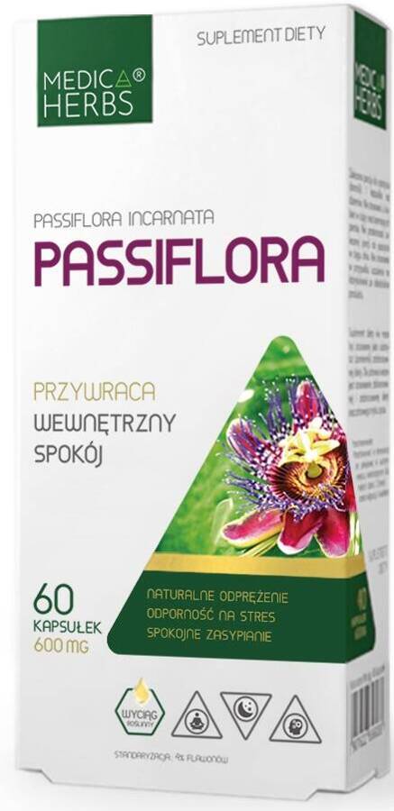 Passiflora 600 mg męczennica 60 kaps. Medica Herbs - suplement diety