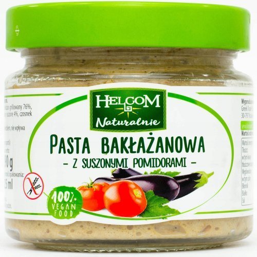 Pasta bakłażanowa z suszonymi pomidorami bez glutenu 190 g - Helcom