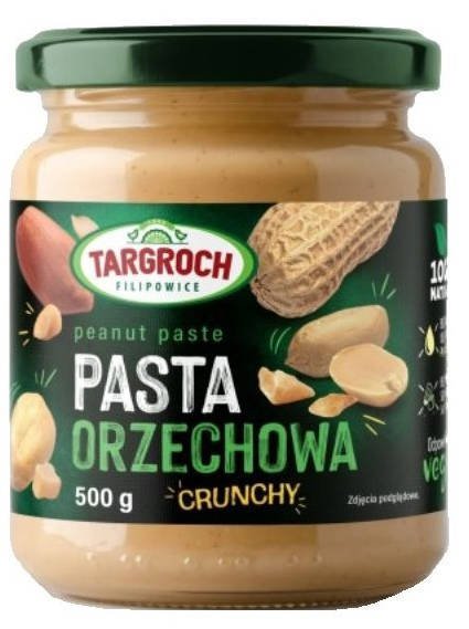 Pasta orzechowa Crunchy - masło orzechowe - 500 g - Targroch