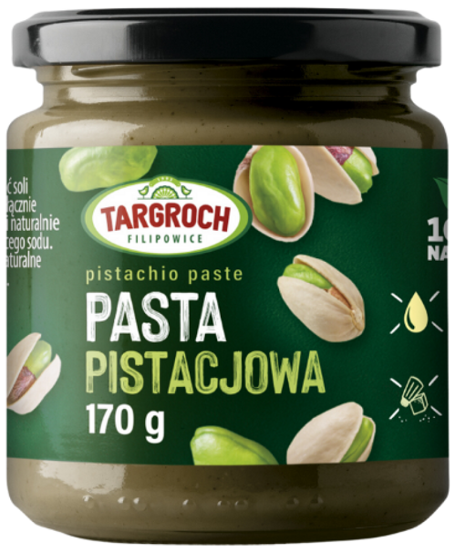 Pasta pistacjowa naturalna 170 g Targroch - krem z pistacji prażonych