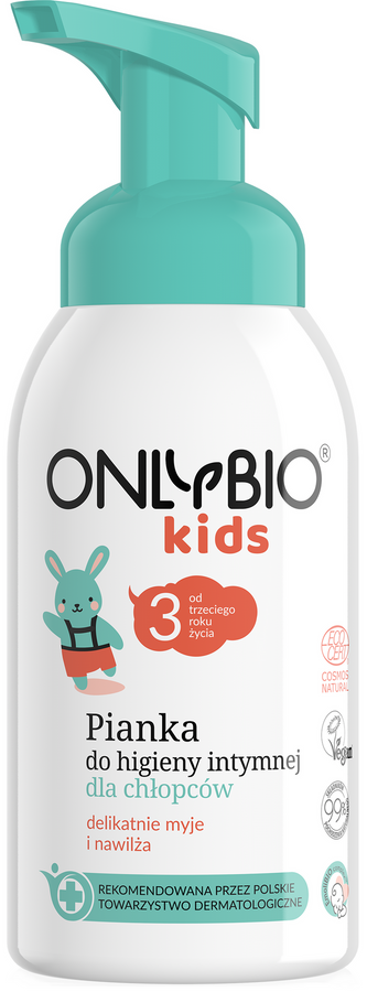 Pianka do higieny intymnej dla chłopców od 3. roku życia OnlyBio Kids 300 ml