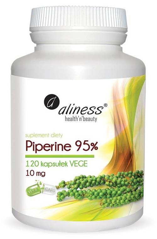 Piperine 95% 10 mg 120 kaps. Vege Aliness - suplement diety