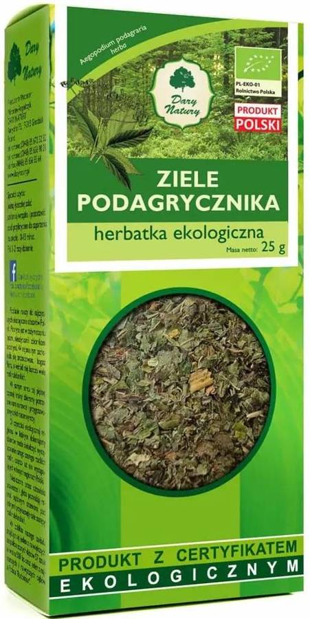 Podagrycznik Ziele podagrycznika Ekologiczna herbatka 25 g Dary Natury