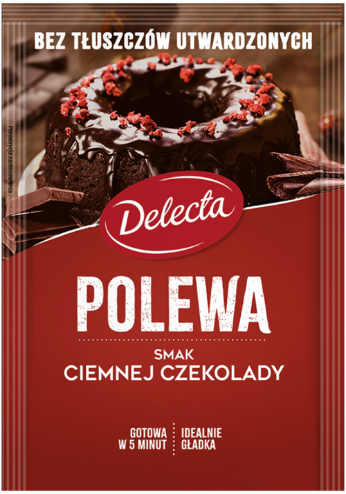 Polewa smak ciemnej czekolady 100 g Delecta