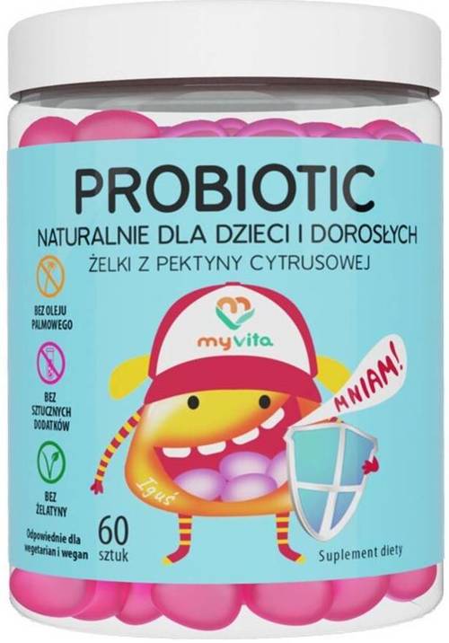Probiotic naturalne żelki z pektyny cytrusowej - Suplement Diety 60 szt. - MyVita