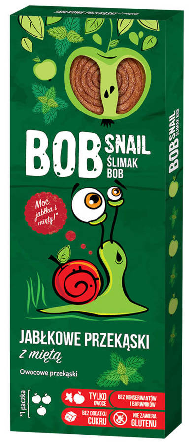 Przekąska owocowa jabłko mięta Bez Cukru 30 g Bob Snail Ślimak 