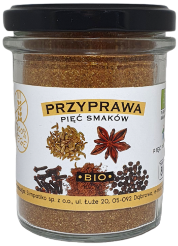 Przyprawa Pięć Smaków BIO Ekologiczna Bezglutenowa 80 g Pięć Przemian