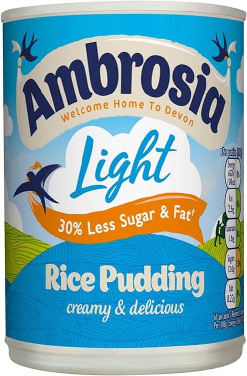 Pudding waniliowy z ryżem 400 g puszka Ambrosia Rice Pudding Light 