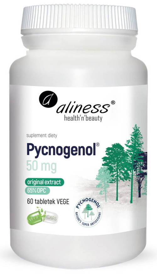 Pycnogenol extract 65% 50 mg 60 tabl. Vege Aliness - suplement diety