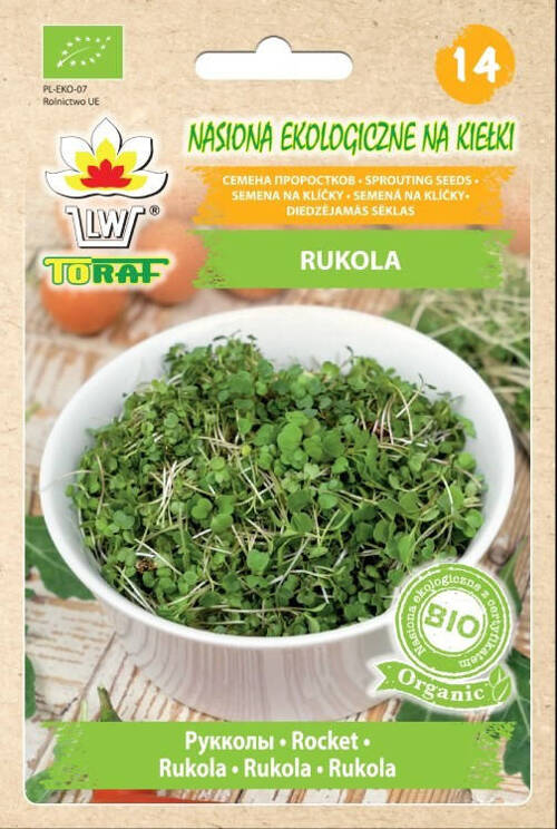 Rukola nasiona Ekologiczne na kiełki BIO Organic 10 g Toraf