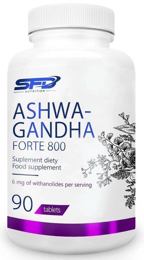 SFD Ashwagandha Forte 800 Adaptogen 90 tabletek żeń-szeń indyjski - suplement diety
