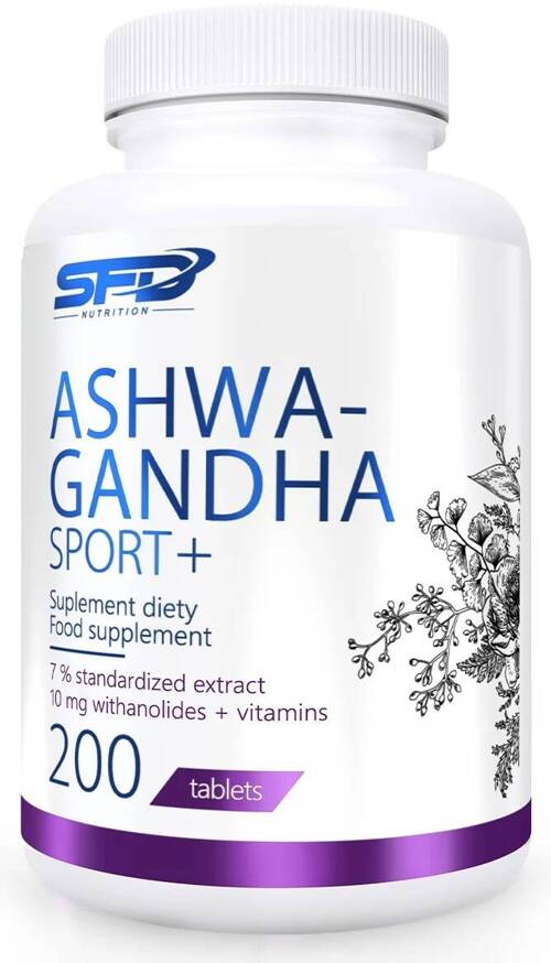 SFD Ashwagandha Sport+ adaptogen - suplement diety 200 tabletek
