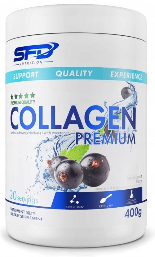 SFD Collagen Premium Hydrolizowany Kolagen o smaku Czarna Porzeczka suplement diety 400g