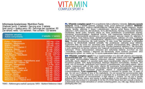 SFD VitaMin Complex Sport+ suplement Diety 120 tabl