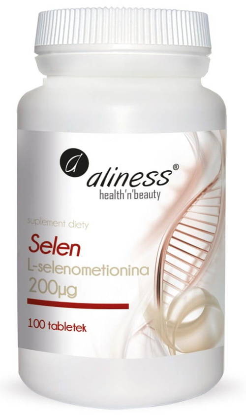Selen L-Selenometionina 200 mg 100 tabl. Vege Aliness - suplement diety