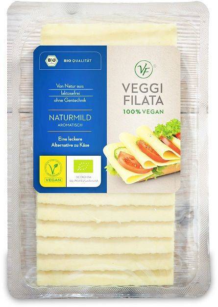 Ser plastry żółte produkt wegański Bezglutenowy Bio 150 g Veggi Filata 