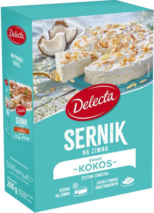 Sernik na zimno smak kokosowy 200 g Delecta