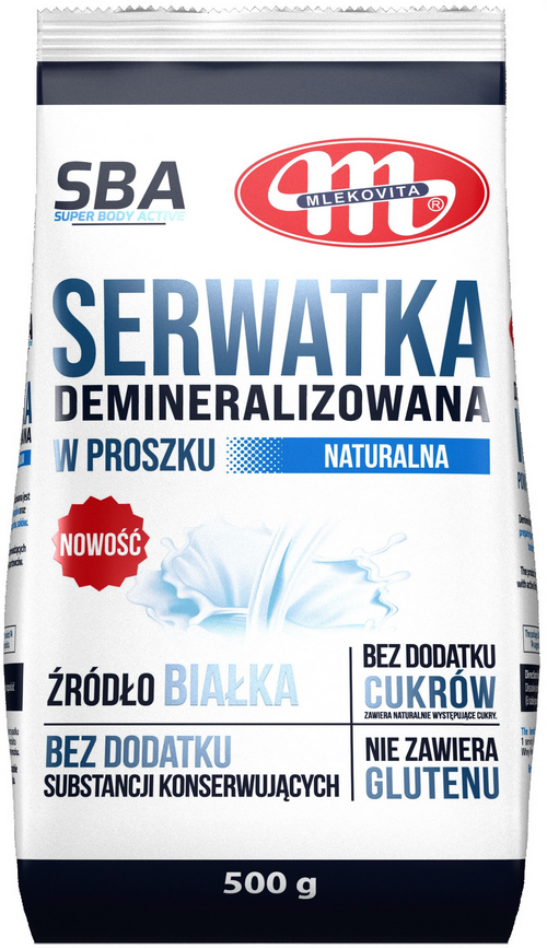 Serwatka demineralizowana w proszku 500 g Mlekovita SBA