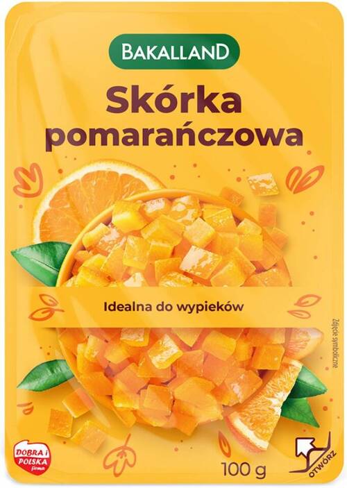 Skórka pomarańczowa 100 g Bakalland