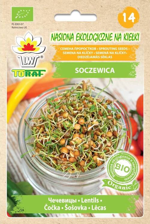 Soczewica nasiona Ekologiczne na kiełki BIO Organic 30 g Toraf
