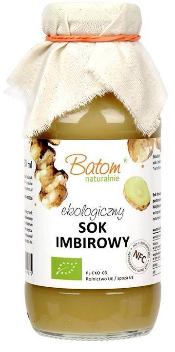 Sok imbirowy Bez Cukru Ekologiczny BIO 330 ml - Batom