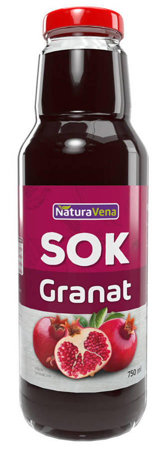 Sok z granatu 100% naturalny 750 ml NaturaVena Granat