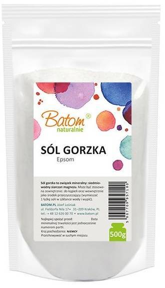 Sól gorzka Epsom 500 g Batom - siarczan magnezu