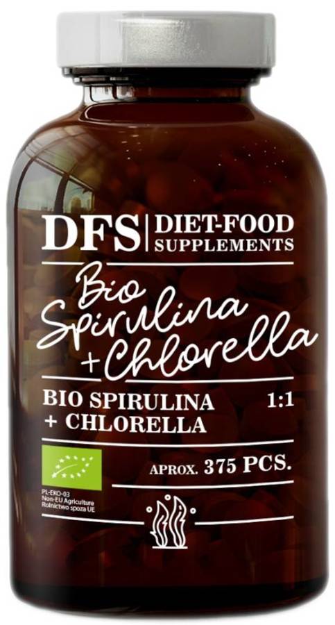 Spirulina + Chlorella Bio 375 tabletki Diet Food - suplement diety