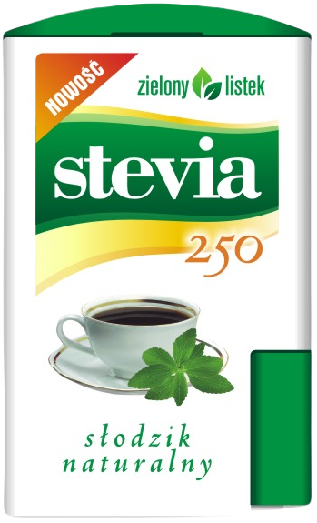 Stevia słodzik naturalny puder 150 g + Stewia tabletki 250 sztuk- Zestaw Zielony Listek