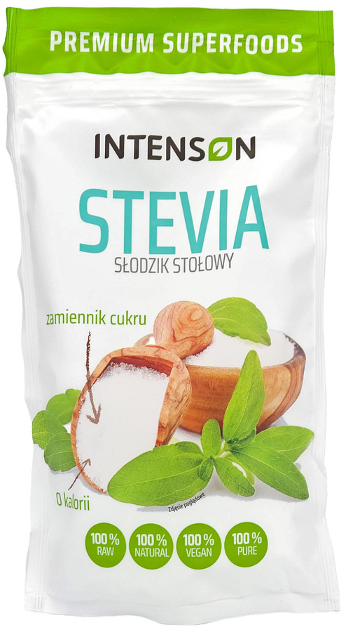 Stevia w kryształkach 250 g Intenson - stewia słodzik + erytrytol