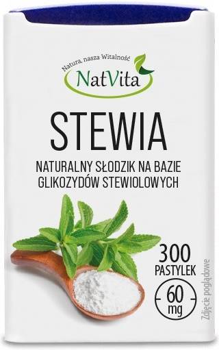 Stewia słodzik pastylki dozownik 300 pastylek NatVita