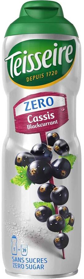 Syrop Czarna Porzeczka Bez Cukru 600 ml Teisseire Zero Cassis 