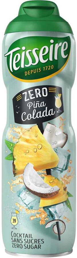 Syrop Koktajl Pina Colada Bez Cukru Bezalkoholowy koncentrat bidon 600 ml Teisseire Zero